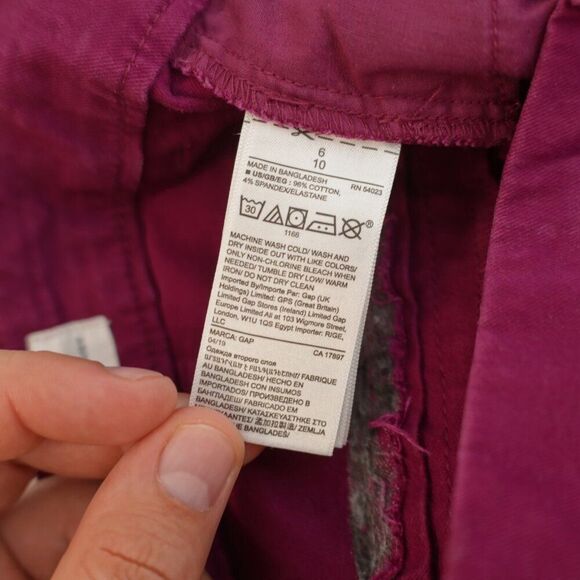 Gap Purple Signature Skinny Ankle Khaki Mid Rise Size 6 Chino Pants 31 / 27 - Picture 6 of 7